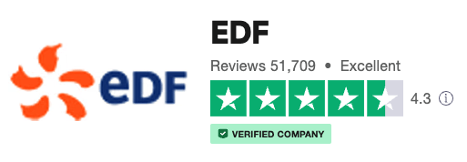 EDF boiler cover trust pilot rating
