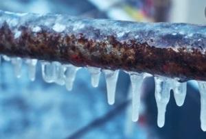 Frozen condensate pipe