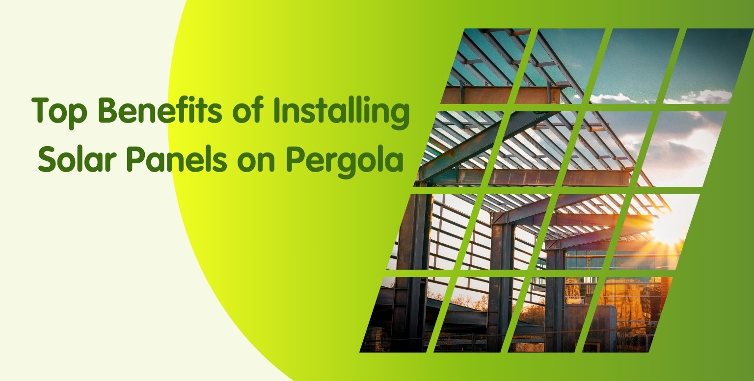 solar panels on pergola