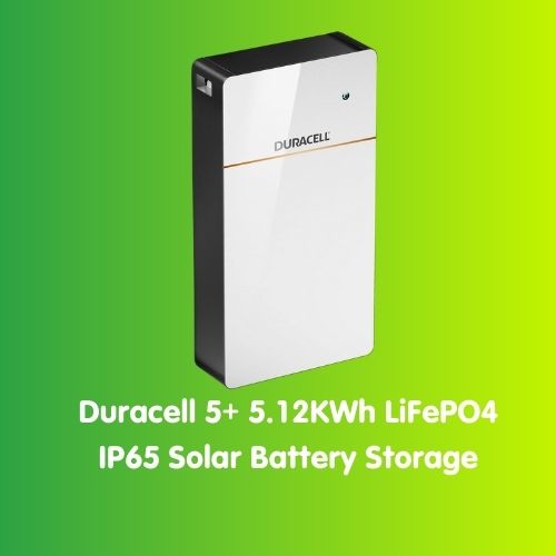 Duracell 5+ 5.12KWh LiFePO4 IP65 Solar Battery Storage