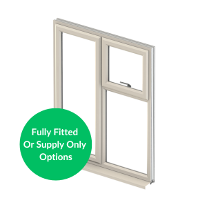 Cream Flush Casement Window