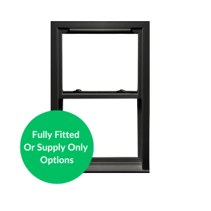 Black-Brown Sash Window